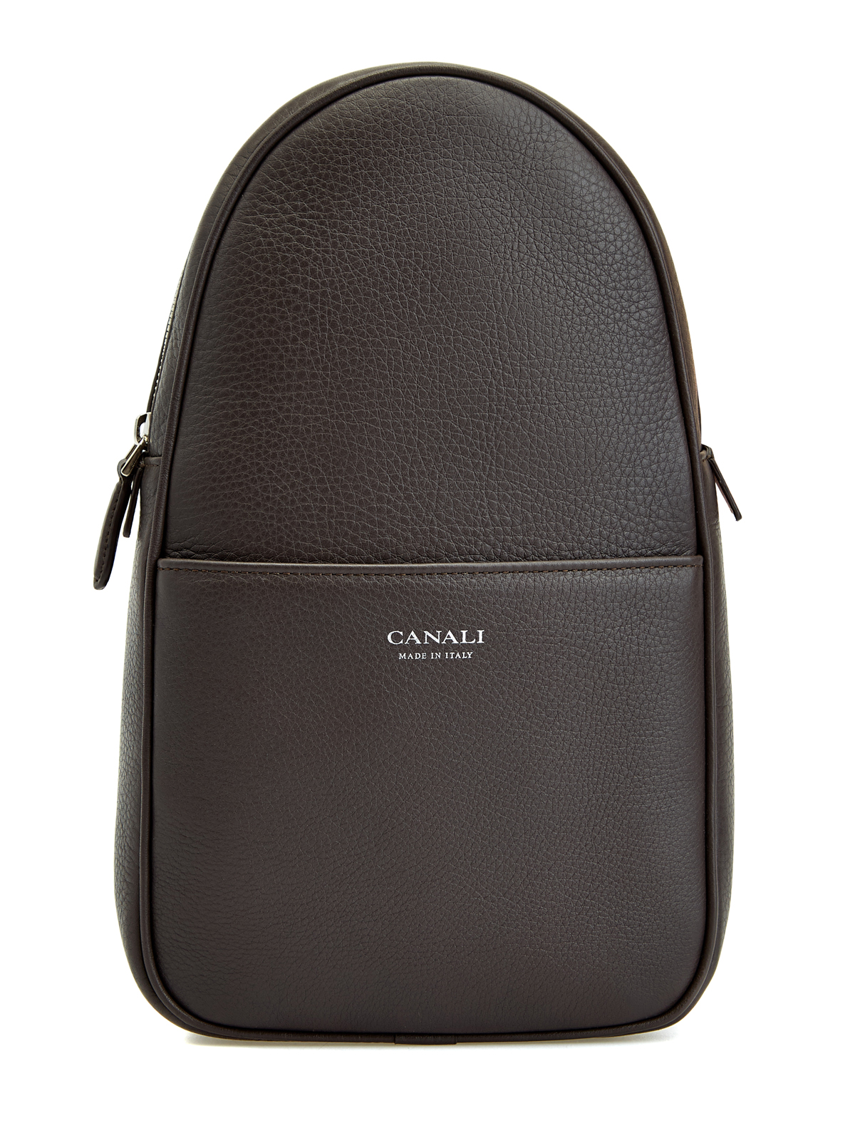 

Рюкзак-crossbody из крупнозернистой кожи с регулируемым ремнем, Коричневый, Рюкзак-crossbody из крупнозернистой кожи с регулируемым ремнем